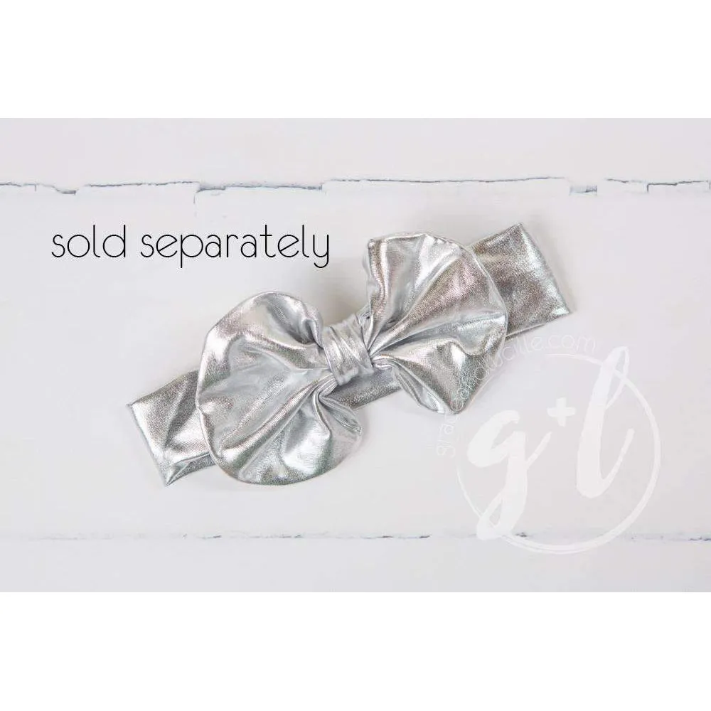 1st Birthday Dress Silver Script "ONE" Pink Striped Long Sleeved