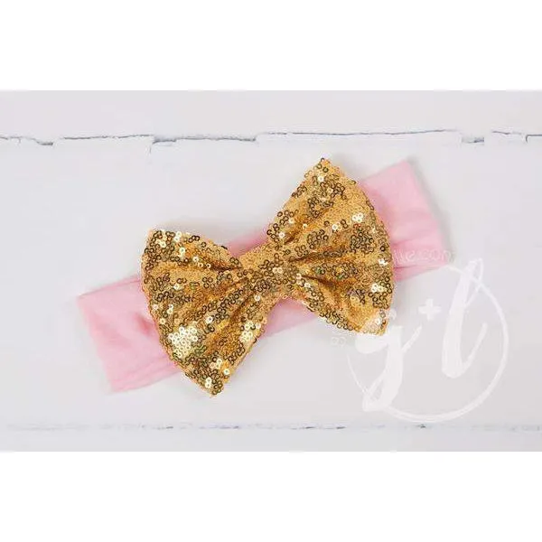 1st Birthday Outfit Pink Heart Gold "ONE" Pink Floral Long Sleeve Dress, White Leg Warmers & Gold Bow Pink Headband