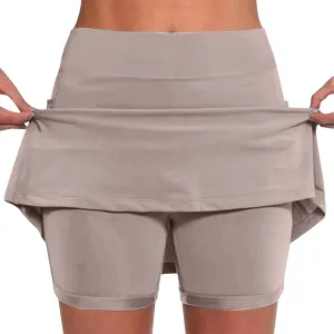 Athletic Skorts for Women Solid Casual High Waisted Tennis Skirts Cute Workout Yoga Skater Hiking A Line Mini Skirt