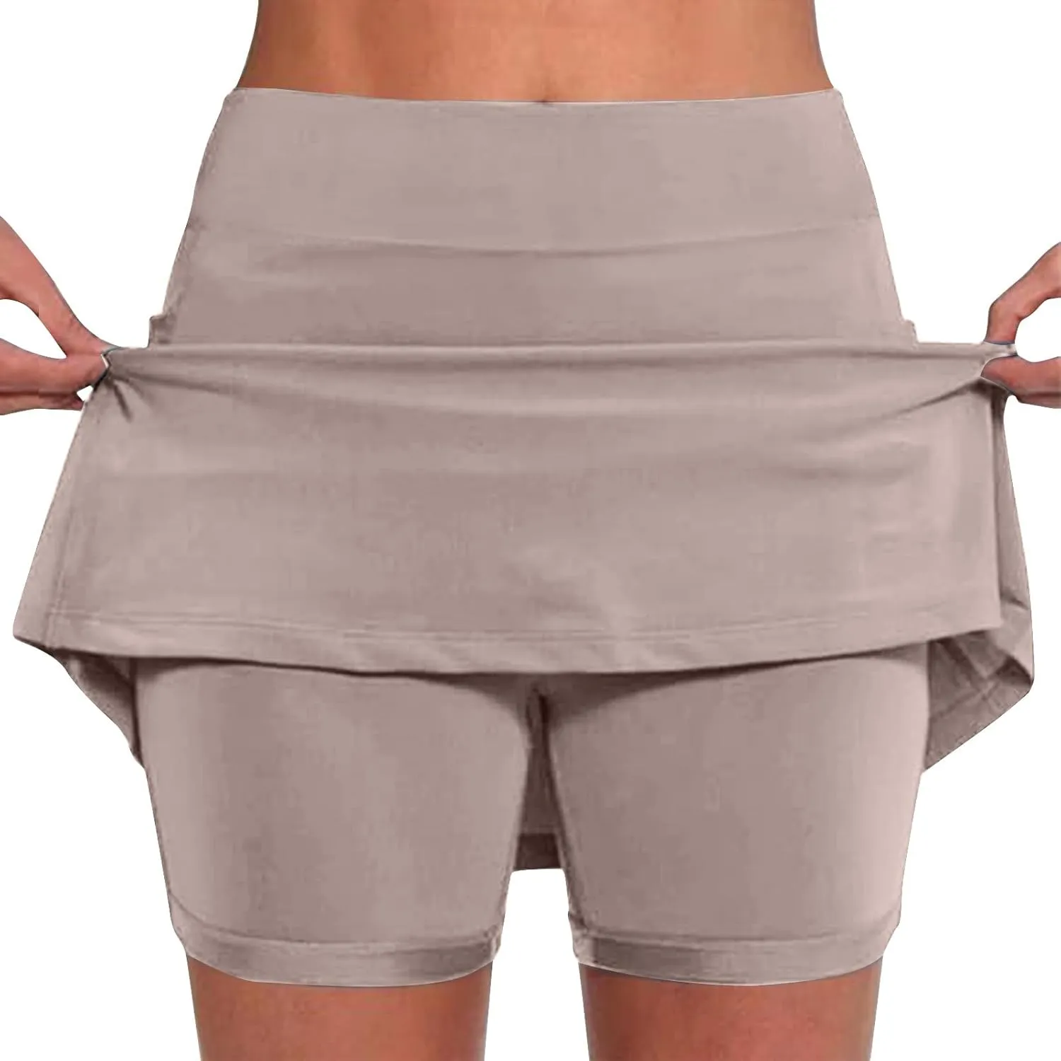 Athletic Skorts for Women Solid Casual High Waisted Tennis Skirts Cute Workout Yoga Skater Hiking A Line Mini Skirt