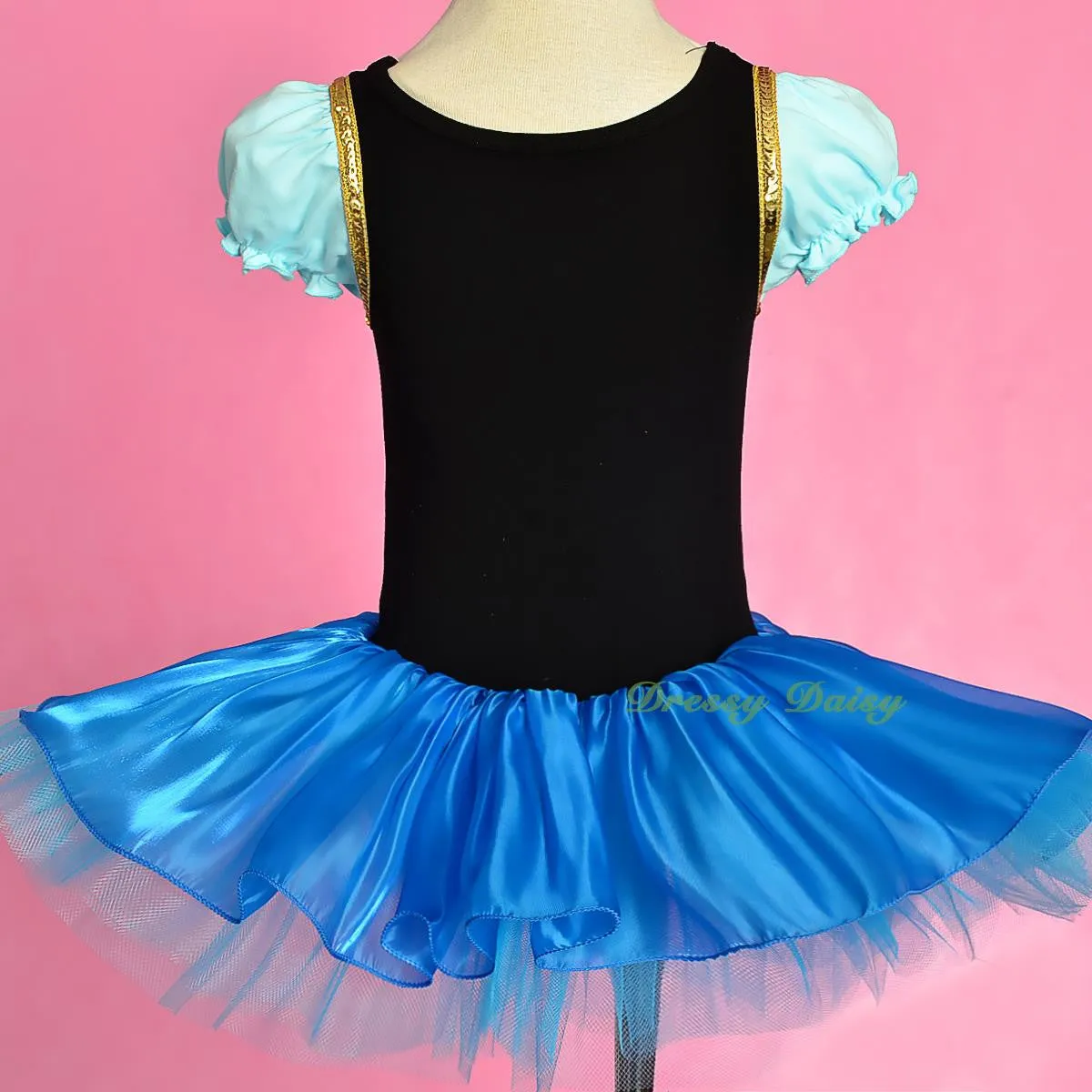 BA059 Princess Anna Tulip Embroidery Ballet Tutus Dancewear Fairy Costume Size 2-7