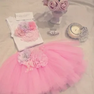 Baby & Girl Fluffy Floral Fairy Tutu Skirt TUFW99