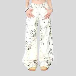 Baggy boho style women's jean pants