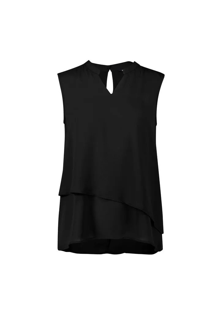 BC Seville Womens Sleeveless Layered Blouse