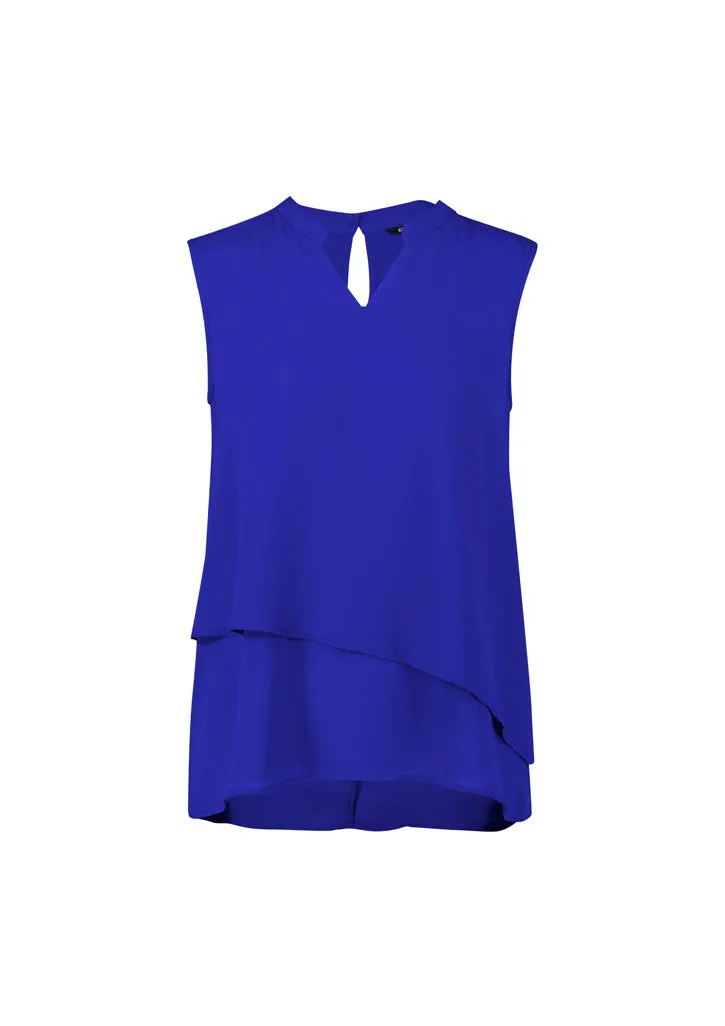 BC Seville Womens Sleeveless Layered Blouse