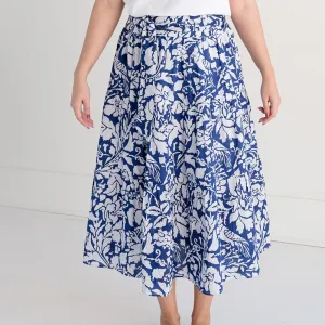 Blue Parrot Tiered Skirt