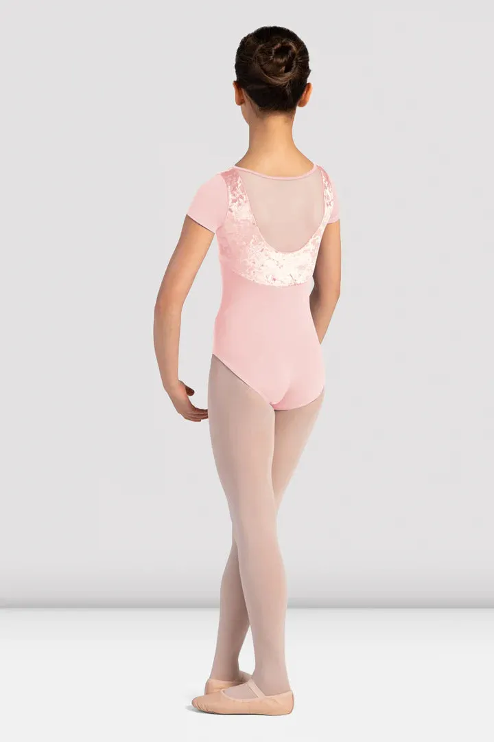 CL4142 - Girls Andie Velvet Cap Sleeve Leotard (Candy Pink) - Select Size