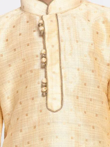 Cotton Silk Blend Kurta Pyjama Set for Boys - Vastramay Boys