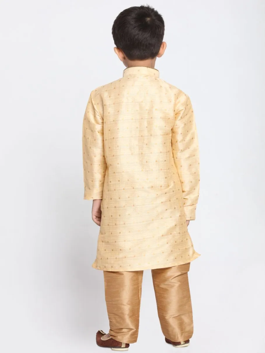 Cotton Silk Blend Kurta Pyjama Set for Boys - Vastramay Boys