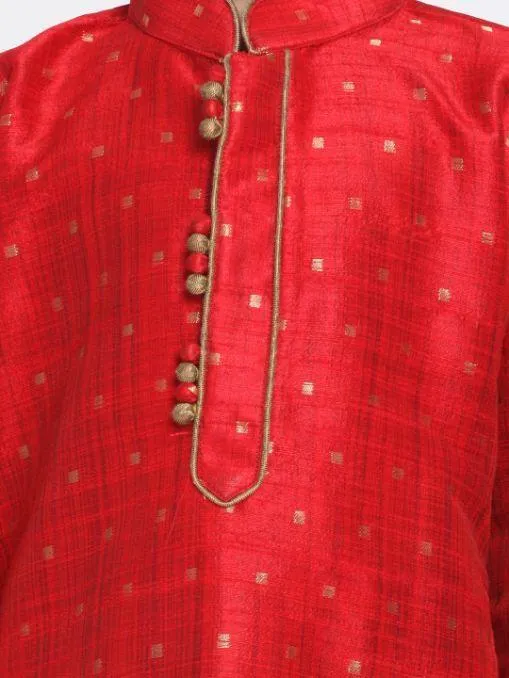 Cotton Silk Blend Kurta Pyjama Set for Boys - Vastramay Boys