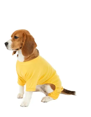 Dogs Solid Color Yellow Pajamas