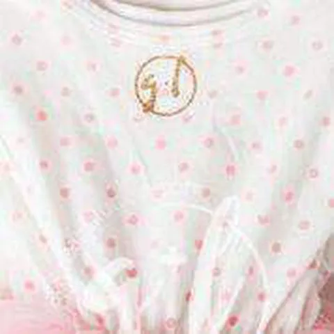 Easter Bunny 1st Birthday Gold "ONE" on Pink Polka Dot Sleeveless Tutu Dress