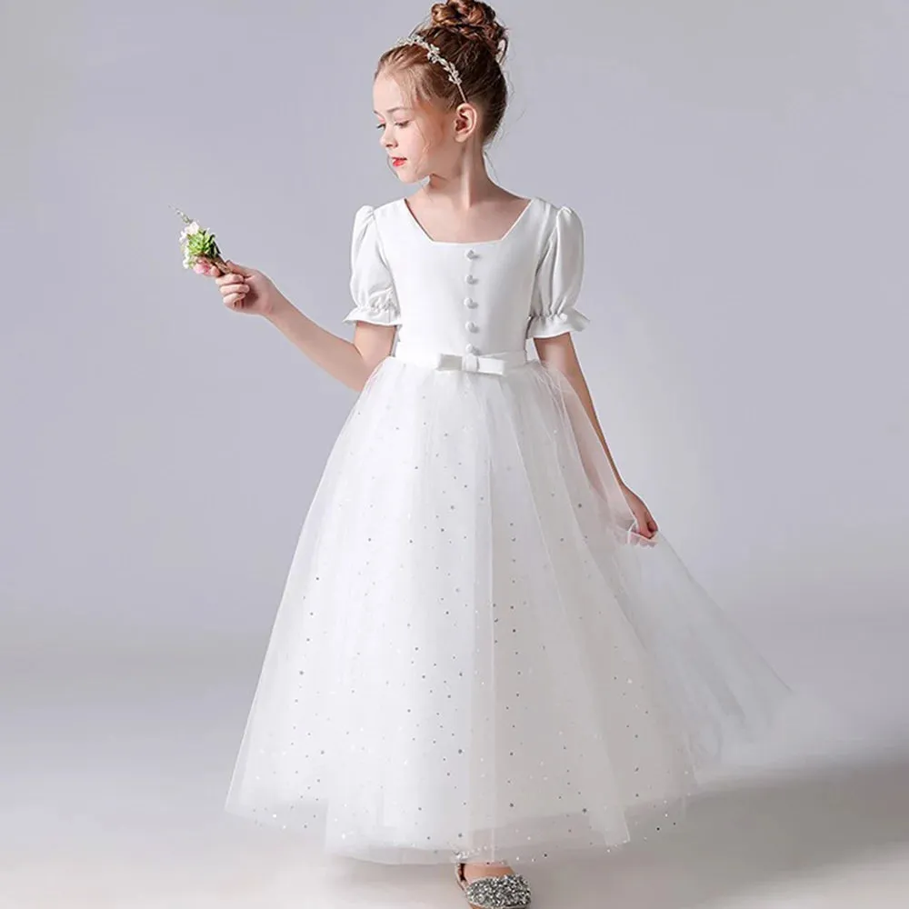 Elegant Sparkly Tulle Flower Girl Dress