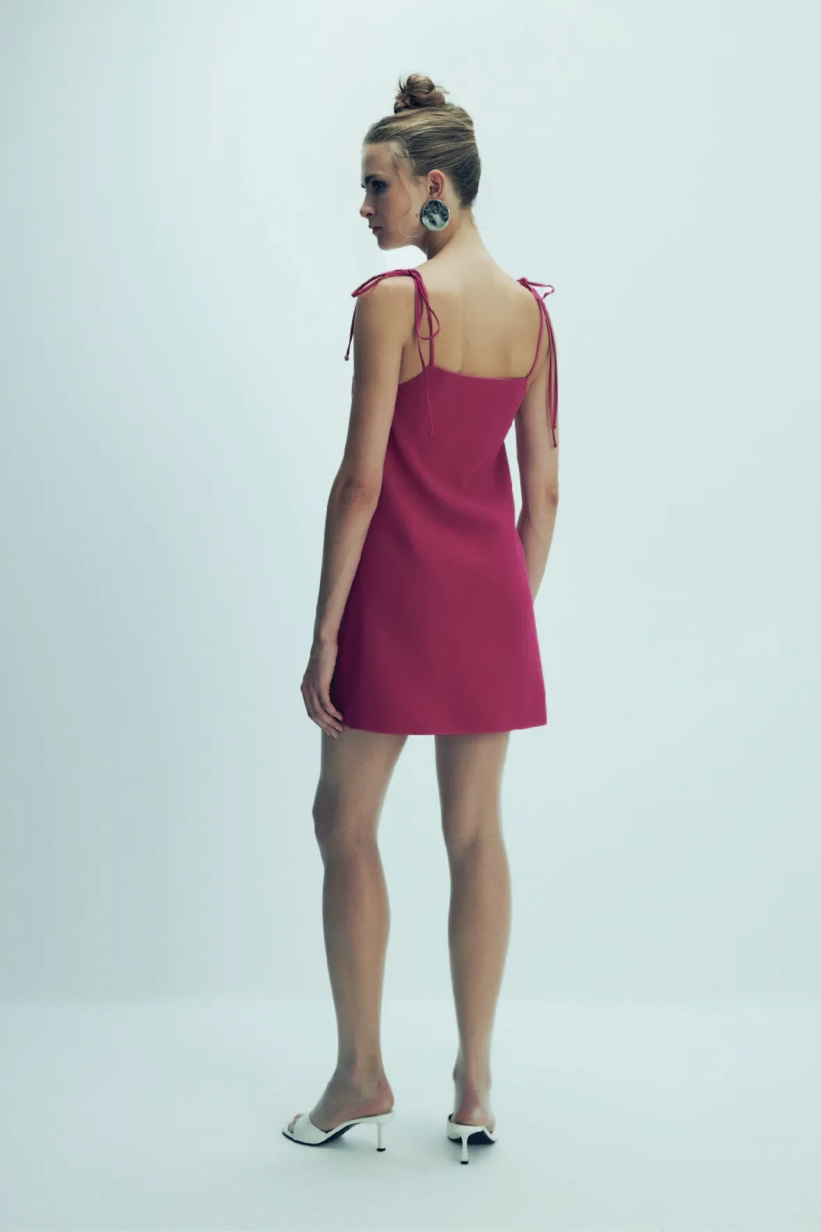Ellie Mini Crepe Dress in Raspberry Sorbet