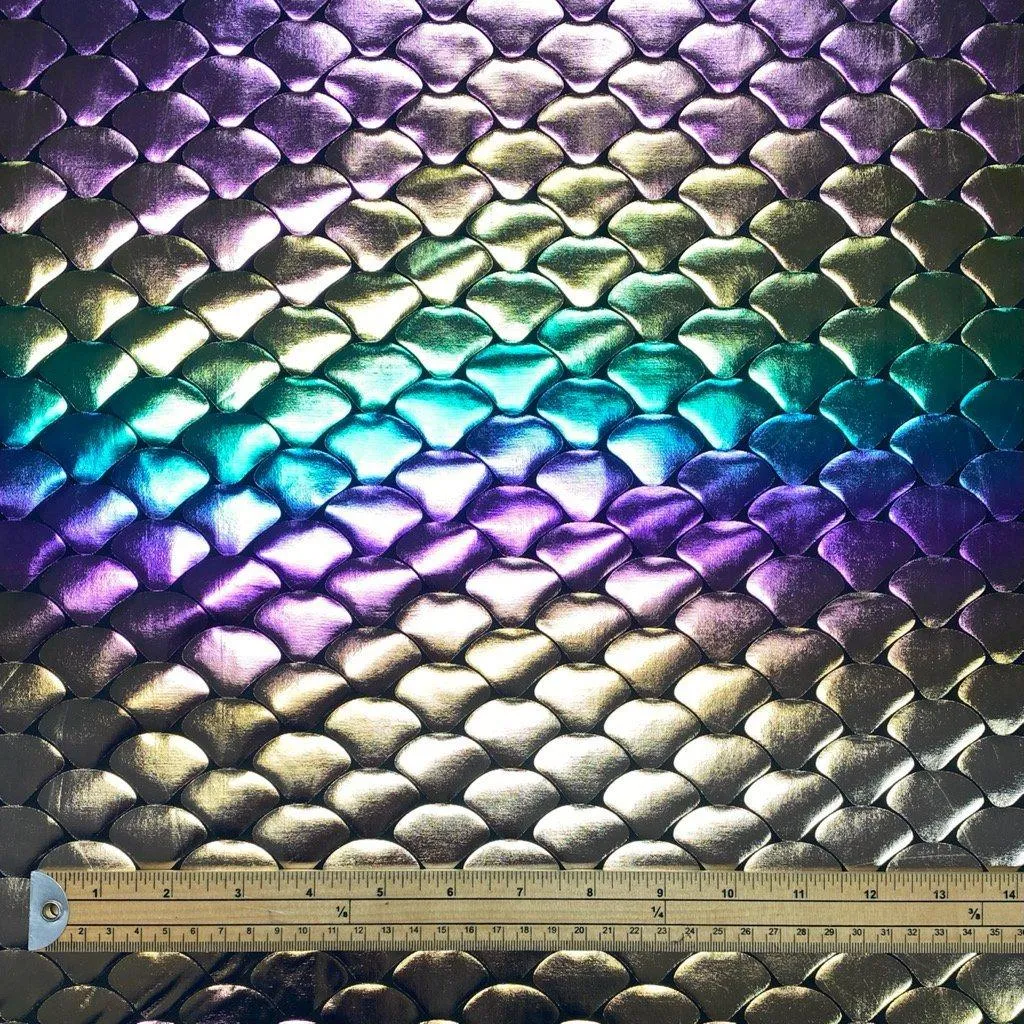 Fish Scales Foil Stretch Fabric