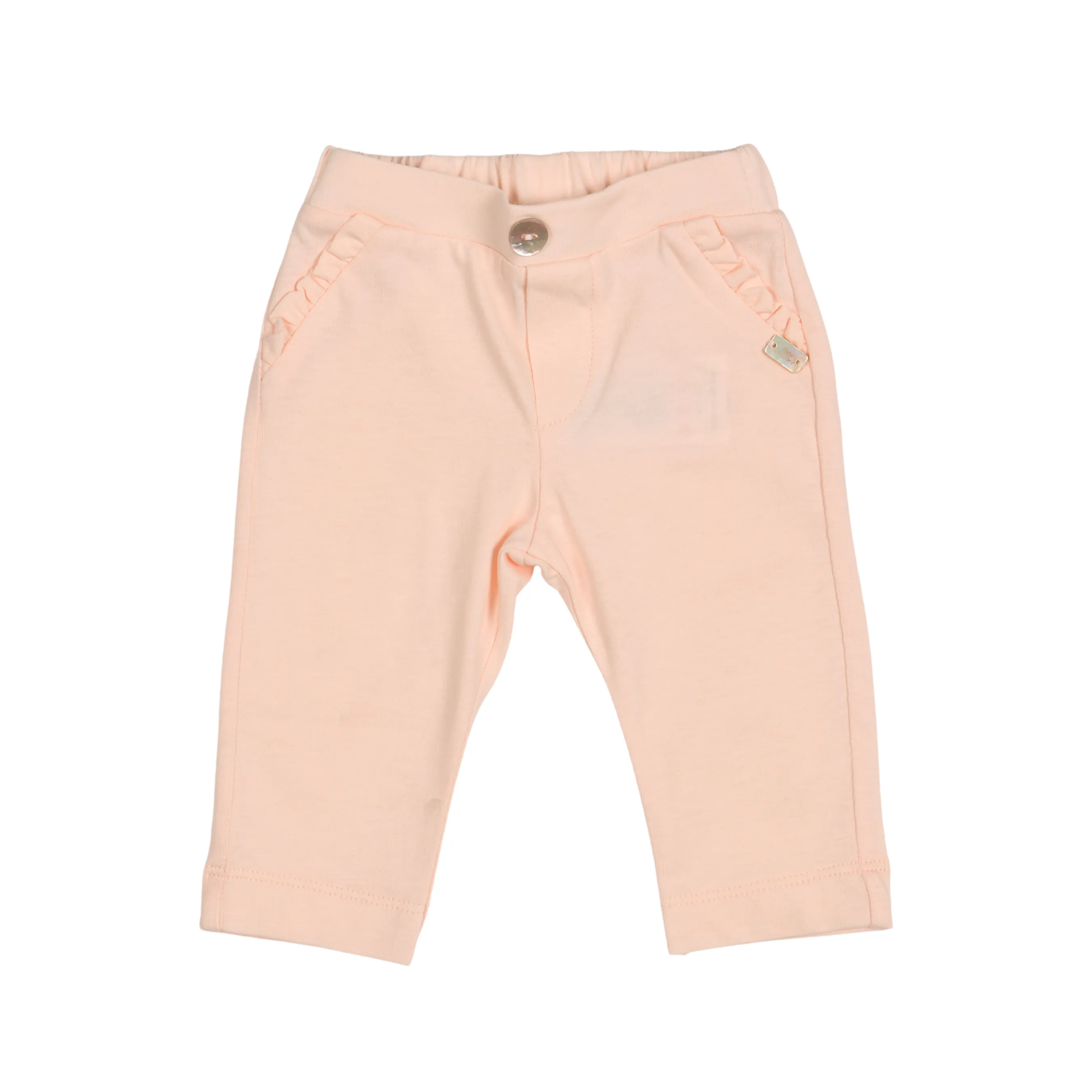 Girls Cloud Pink Organic Cotton Jersey Pants