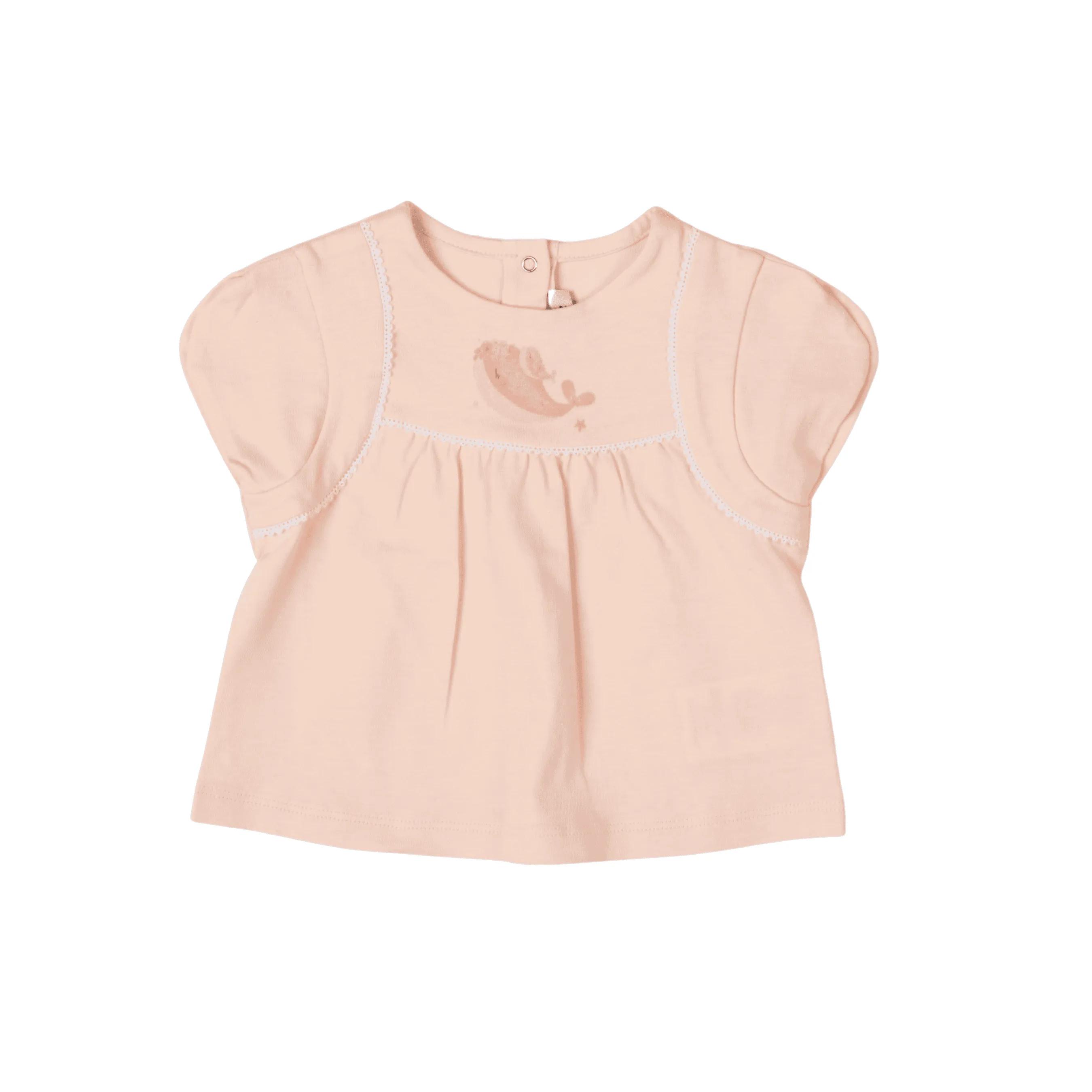 Girls Cloud Pink Organic Cotton Jersey Pants