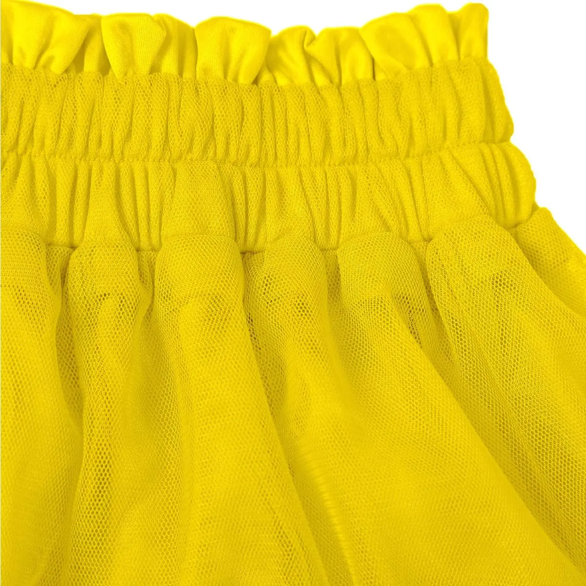 Girstunm Women's Elastic Waist Dancing Dress Princess Mesh Tulle Above Knee Skirts