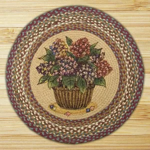 Hydrangea Round Patch Rug