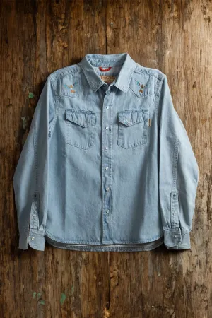 Iron And Resin - Condor Shirt in Bleached Denim
