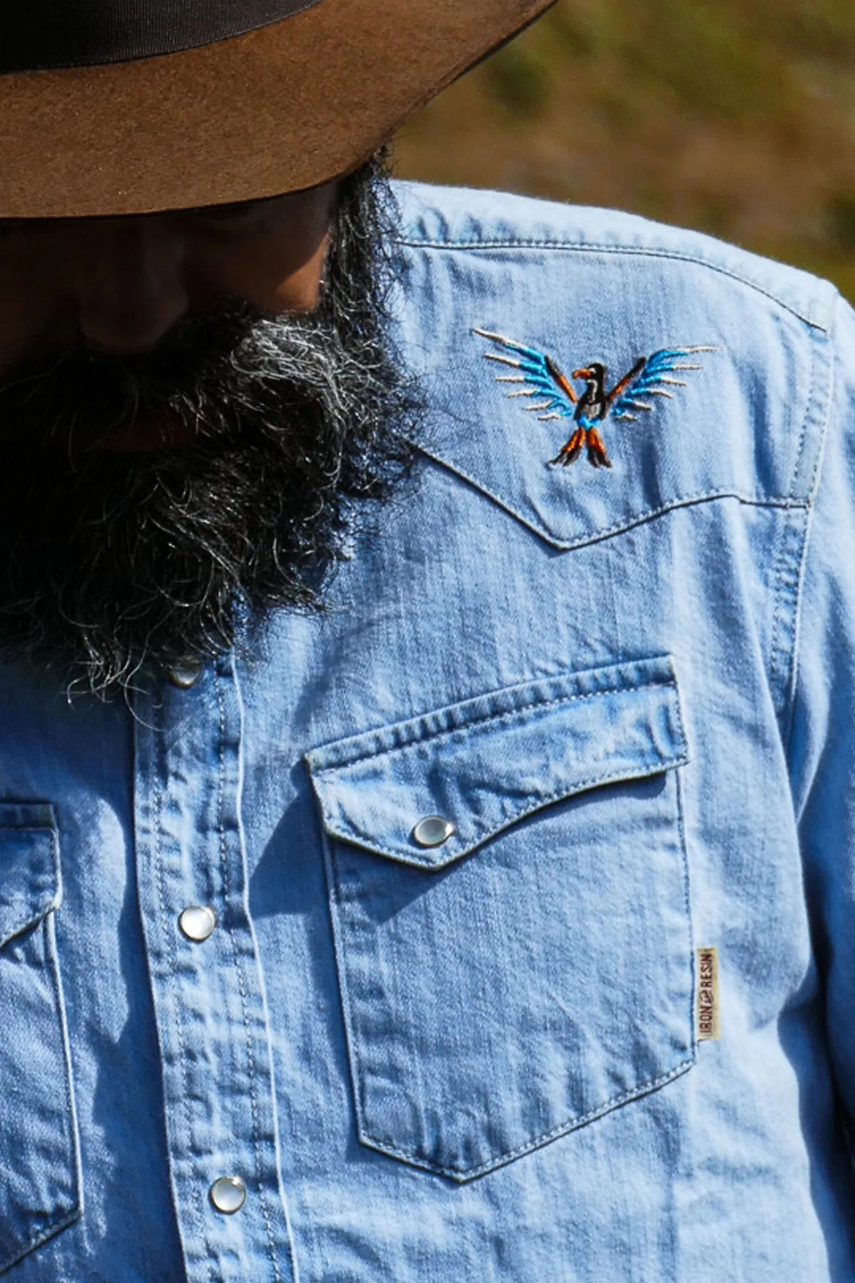 Iron And Resin - Condor Shirt in Bleached Denim