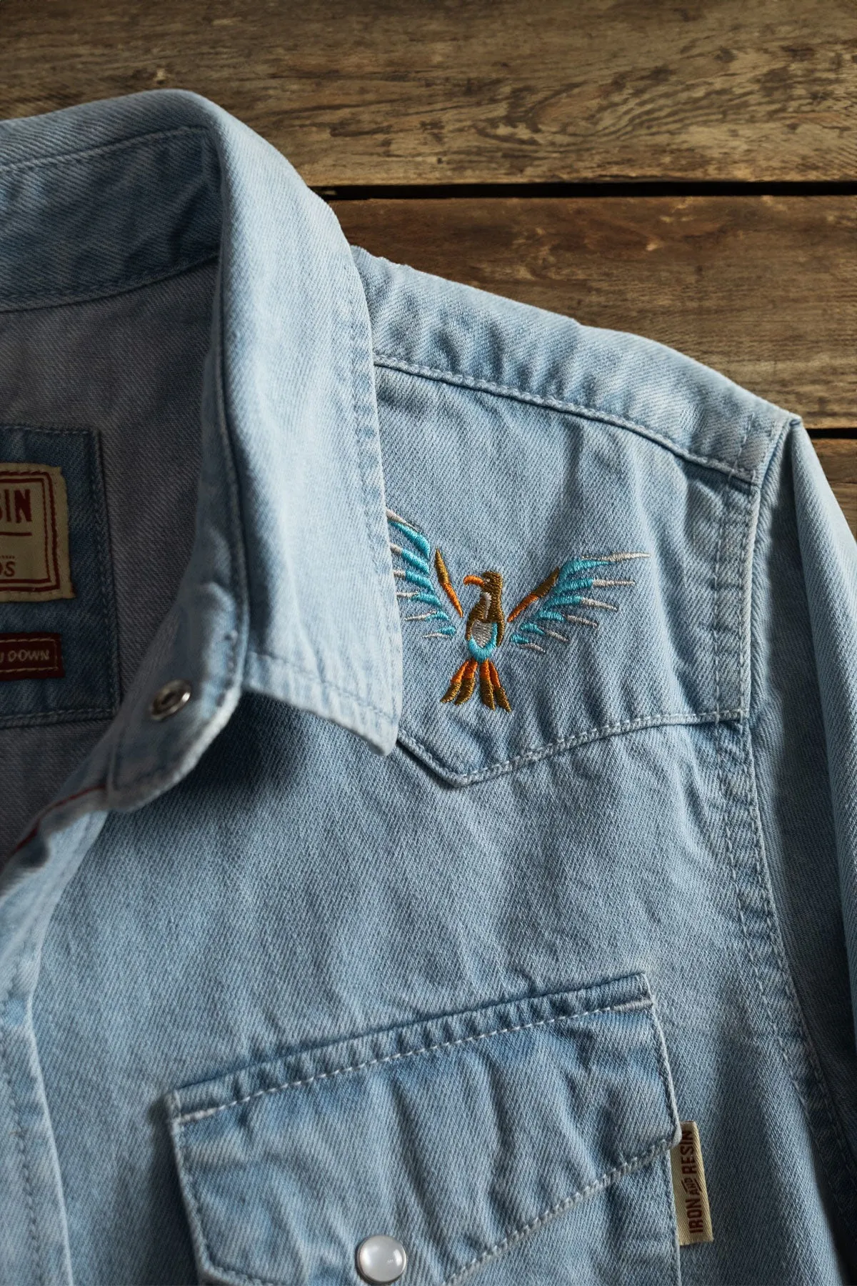 Iron And Resin - Condor Shirt in Bleached Denim