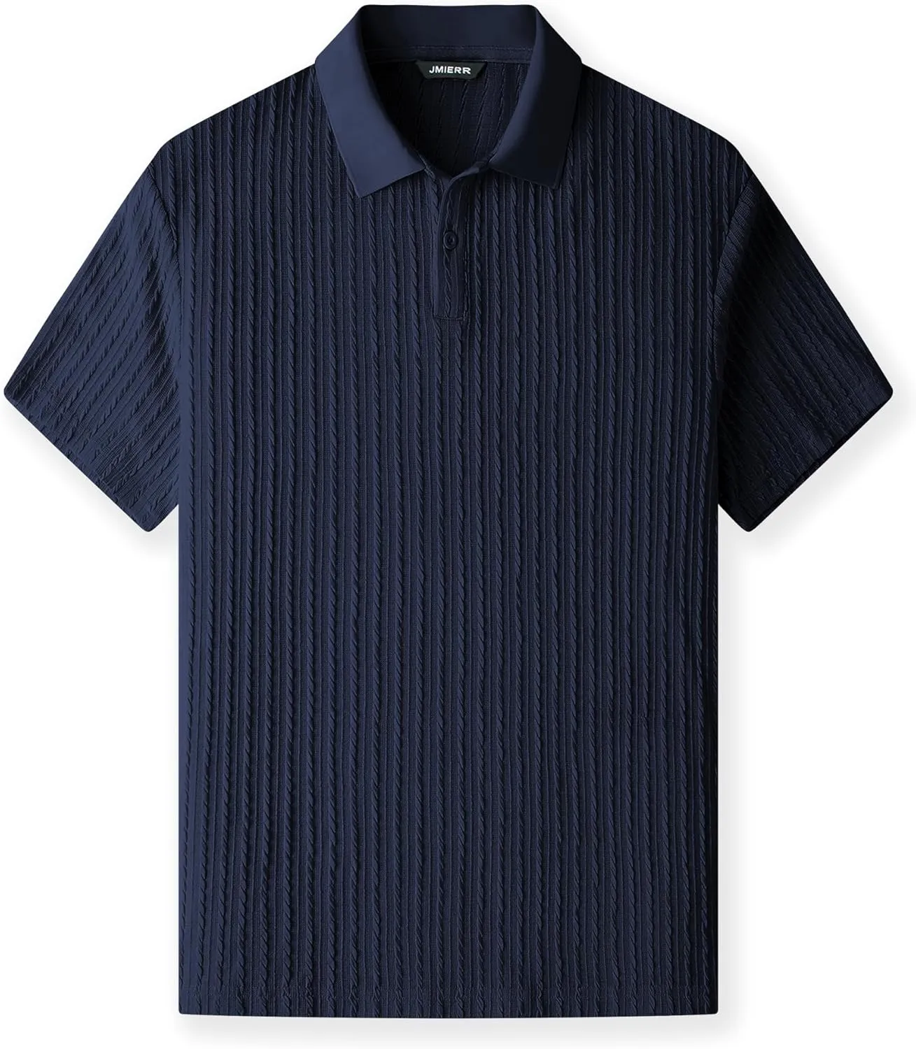 JMIERR Mens Casual Polo Shirt Summer Short Sleeve Vacation Button Beach Knit Stretchy Golf Shirts