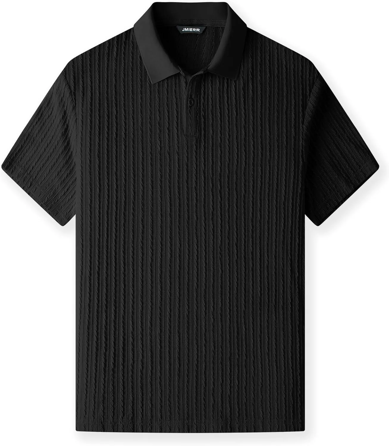 JMIERR Mens Casual Polo Shirt Summer Short Sleeve Vacation Button Beach Knit Stretchy Golf Shirts
