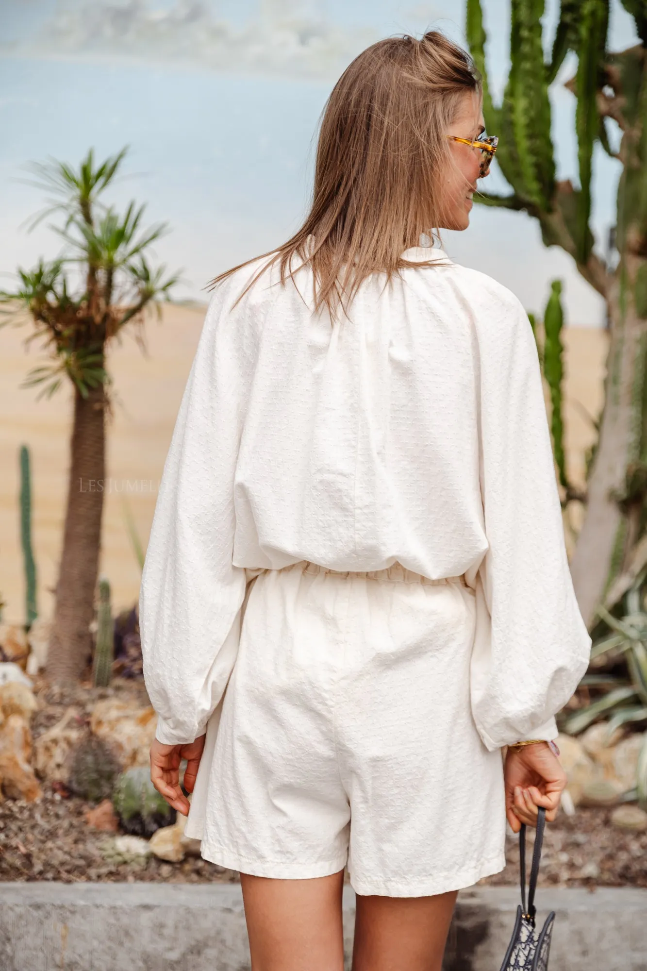 Juliette cotton blouse light beige
