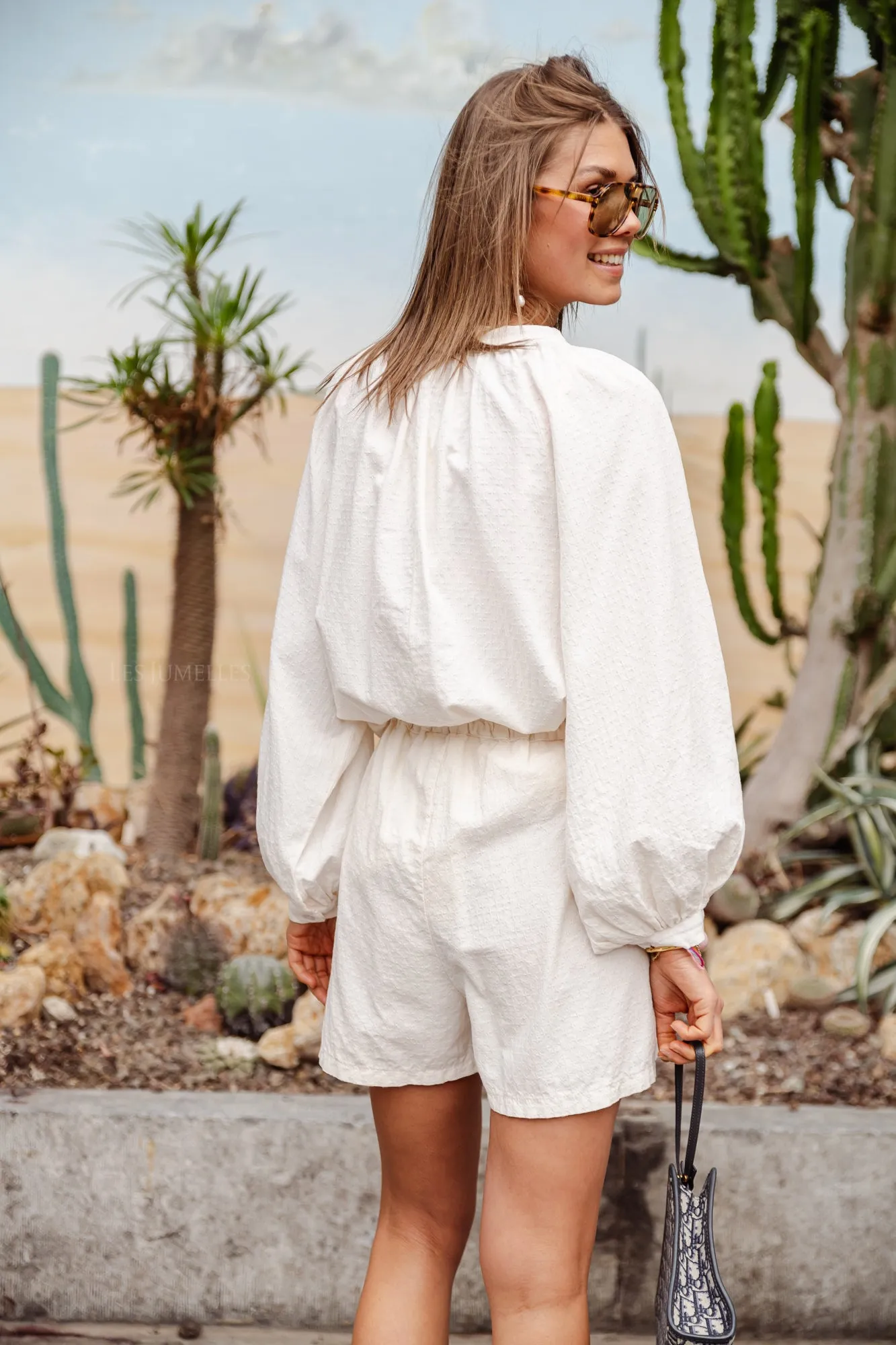 Juliette cotton blouse light beige