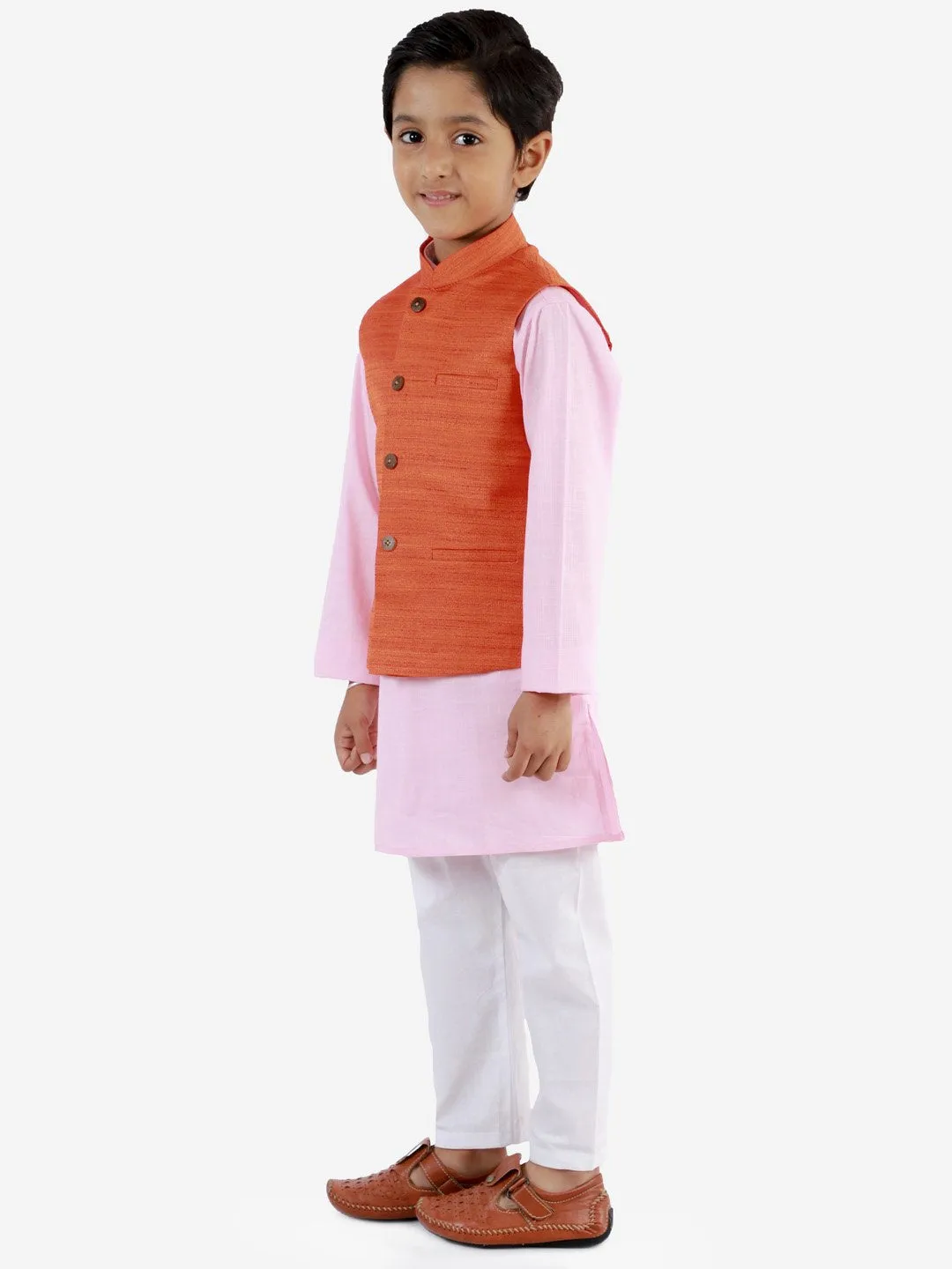 Kurta Pyjama Set for Boys with Nehru Jacket - Vastramay Boys