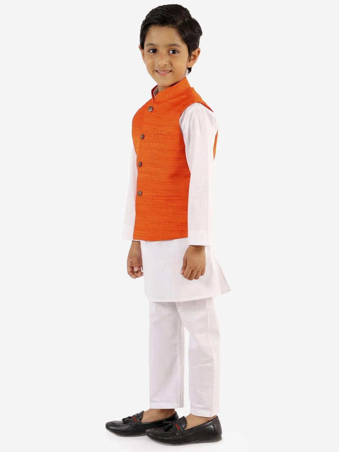 Kurta Pyjama Set for Boys with Nehru Jacket - Vastramay Boys