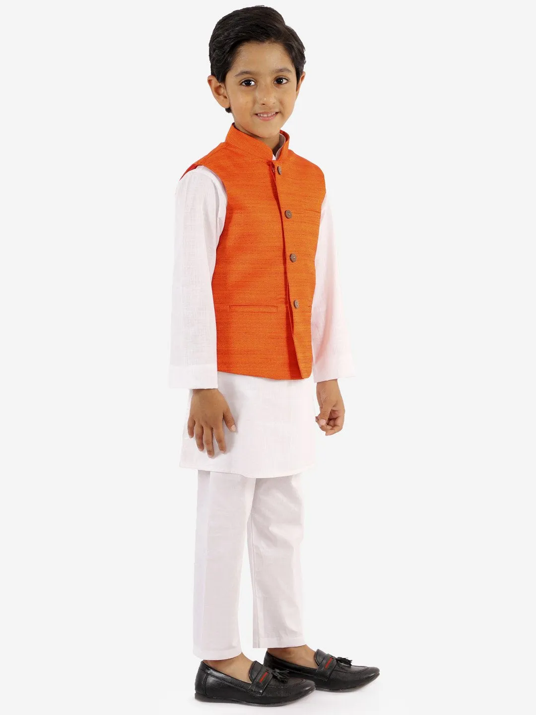 Kurta Pyjama Set for Boys with Nehru Jacket - Vastramay Boys