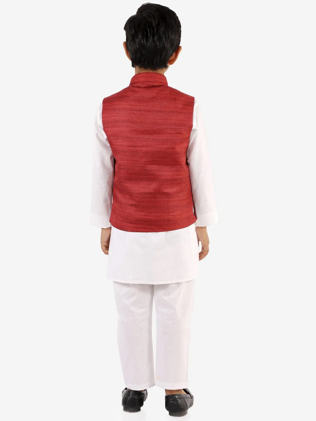 Kurta Pyjama Set for Boys with Nehru Jacket - Vastramay Boys