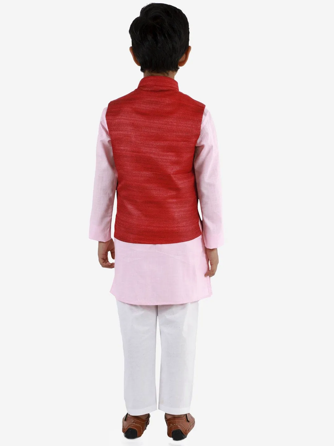 Kurta Pyjama Set for Boys with Nehru Jacket - Vastramay Boys