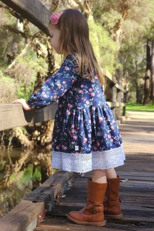Long Sleeve Seaside Pocket Dress | Anna in Navy