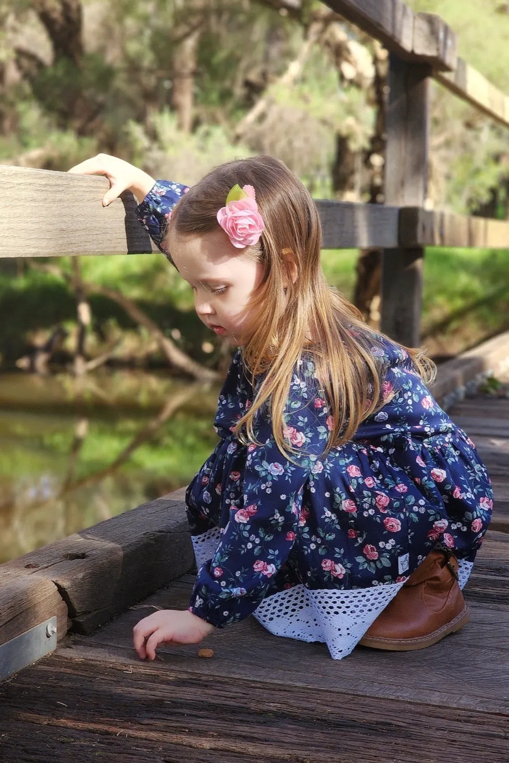 Long Sleeve Seaside Pocket Dress | Anna in Navy