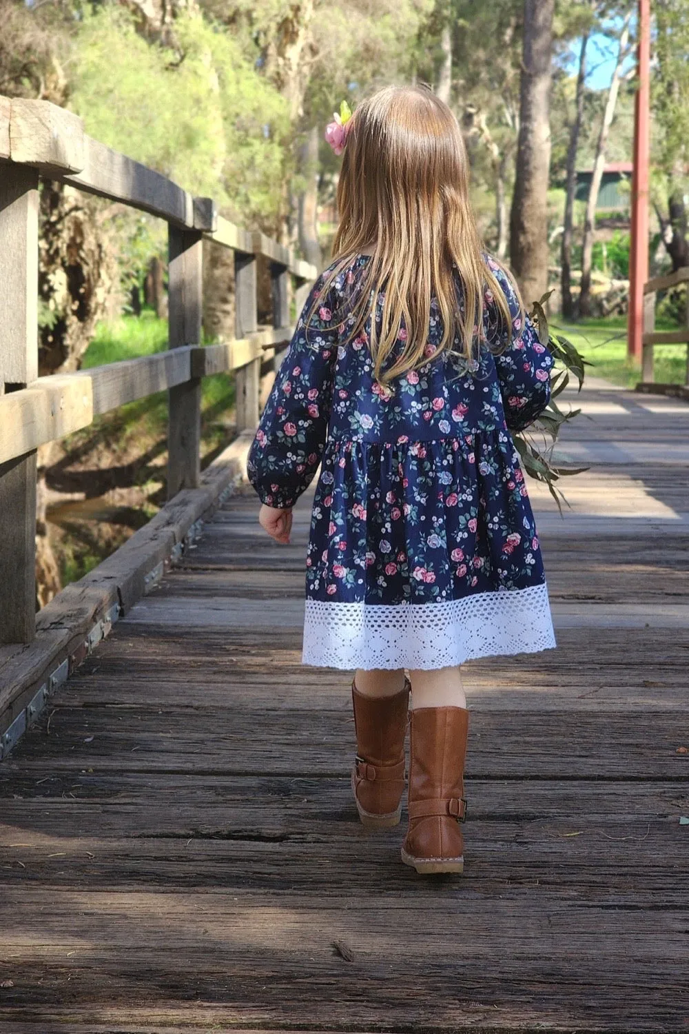 Long Sleeve Seaside Pocket Dress | Anna in Navy