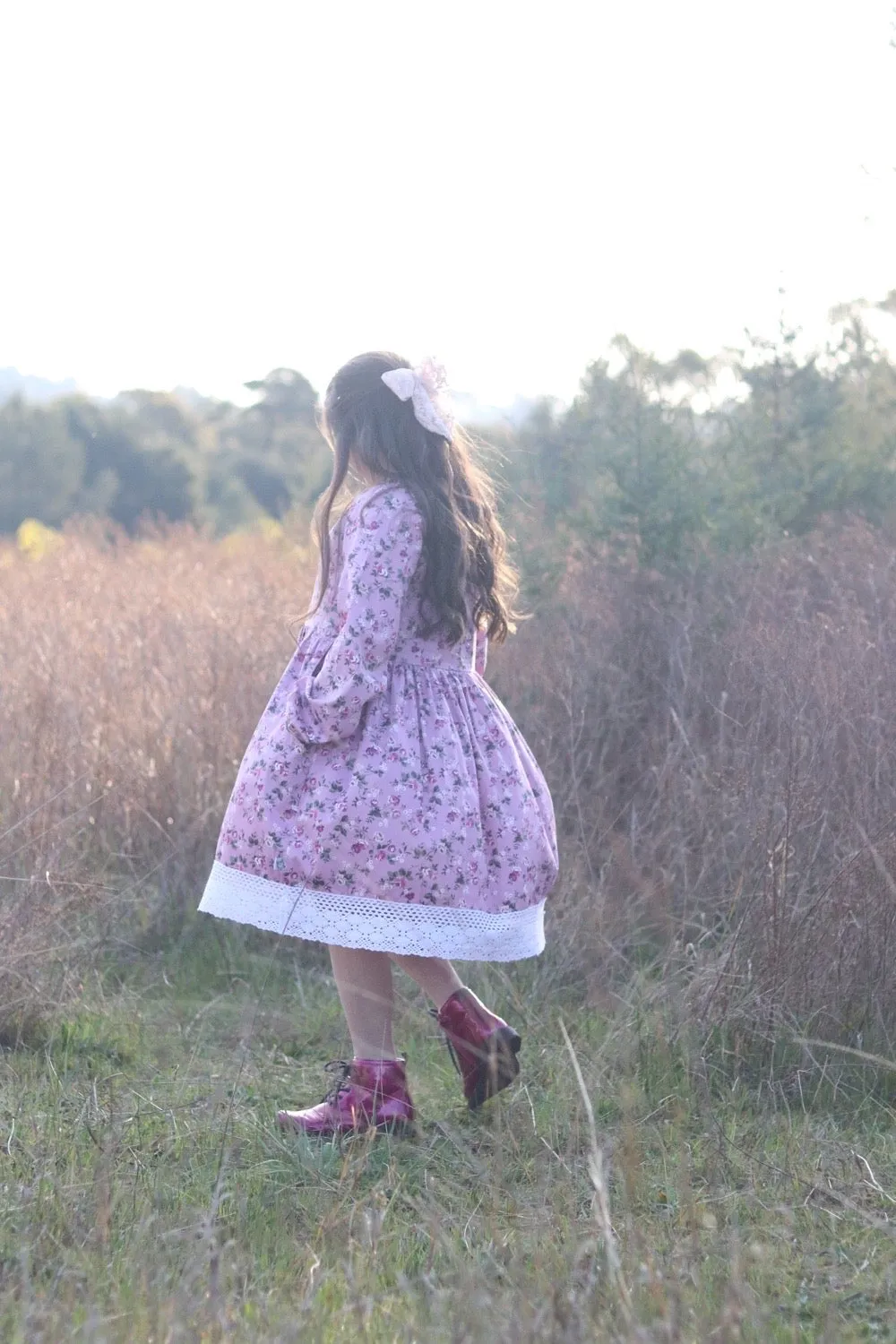 Long Sleeve Seaside Pocket Dress | Anna in Pink Lavender