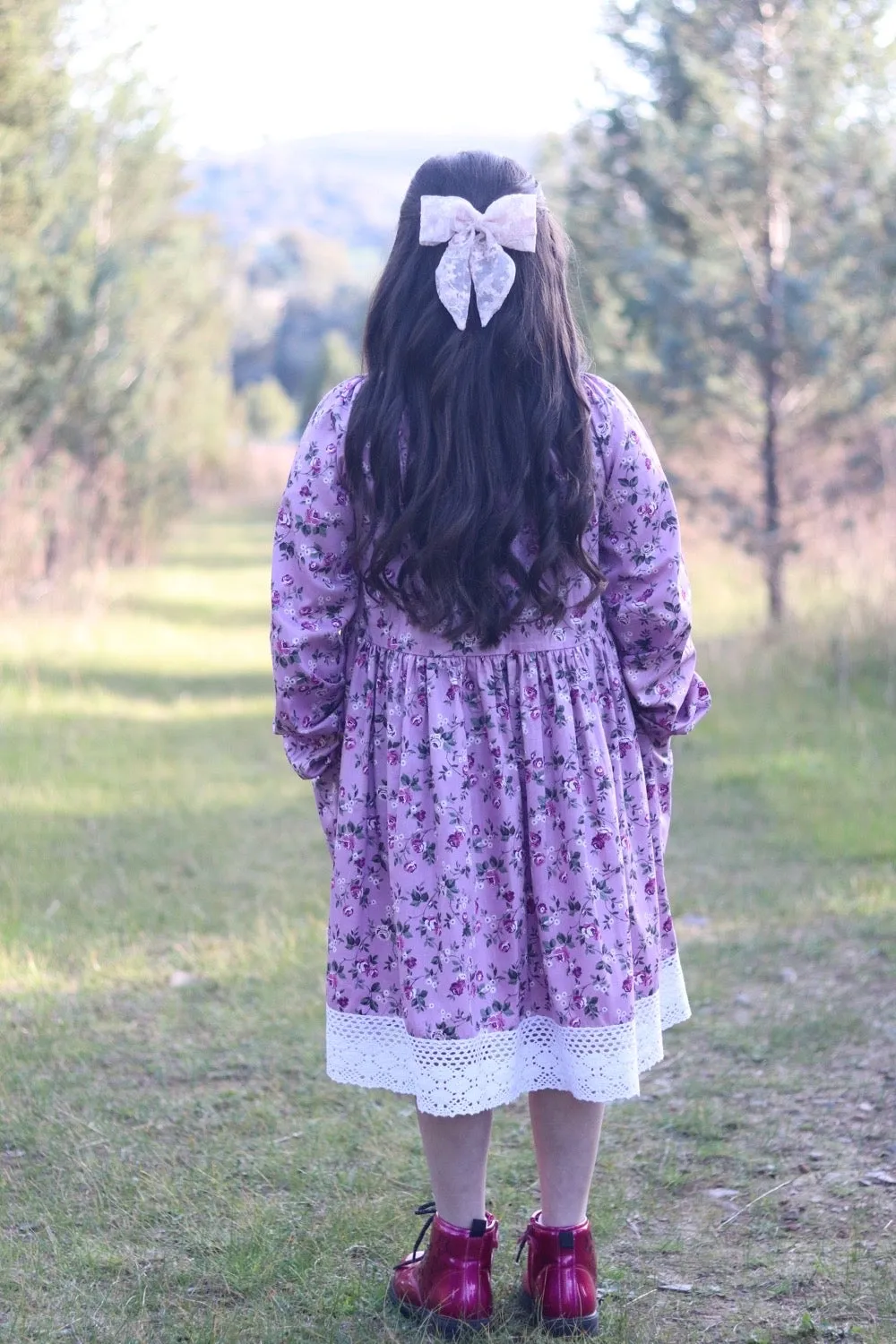 Long Sleeve Seaside Pocket Dress | Anna in Pink Lavender