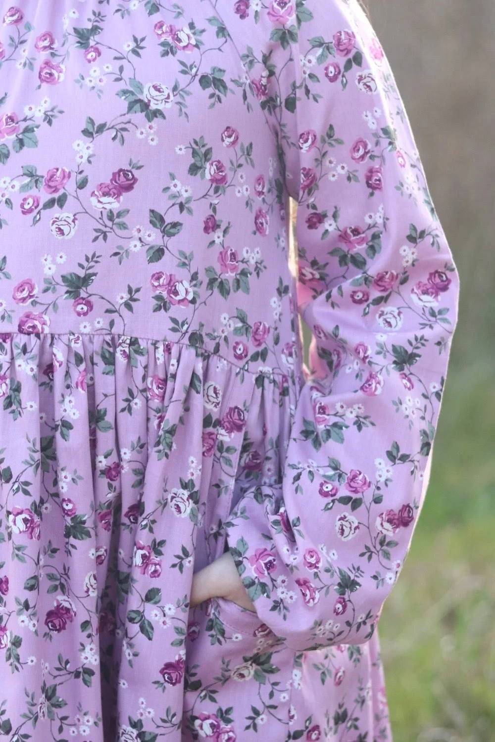 Long Sleeve Seaside Pocket Dress | Anna in Pink Lavender