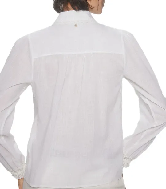 Long Sleeves Romantic Blouse White