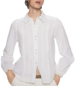 Long Sleeves Romantic Blouse White