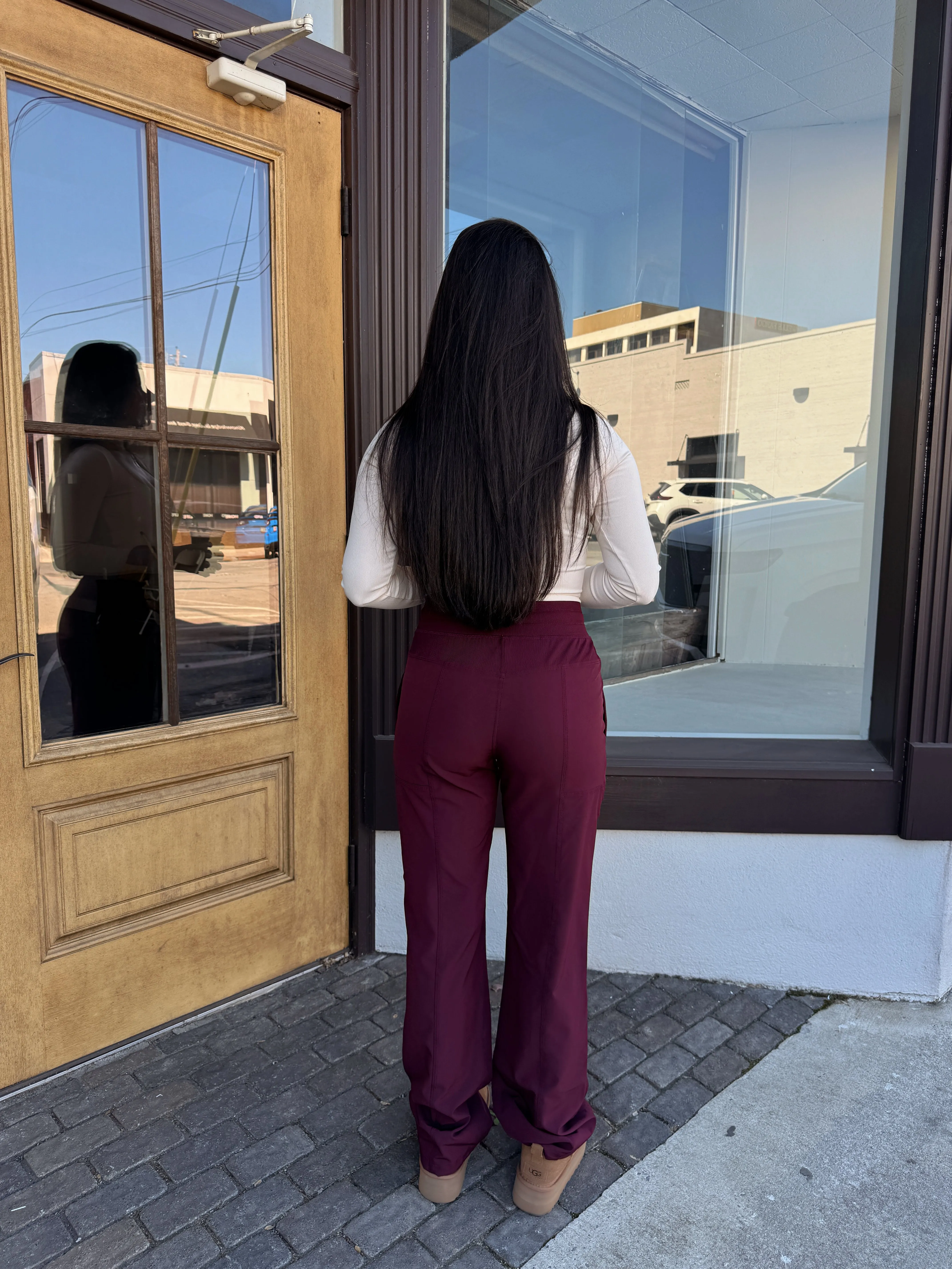 Maroon Studio Pants