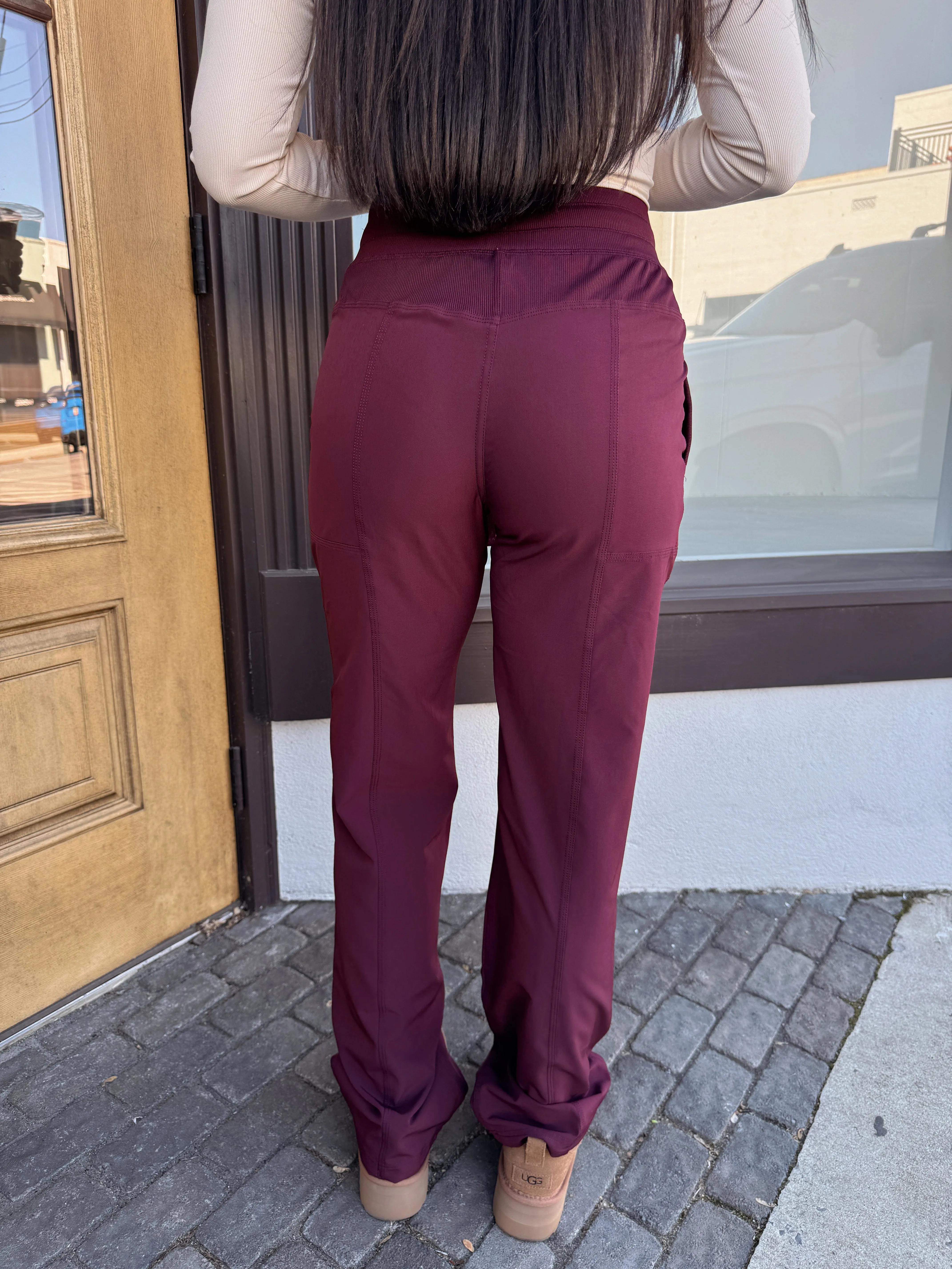 Maroon Studio Pants