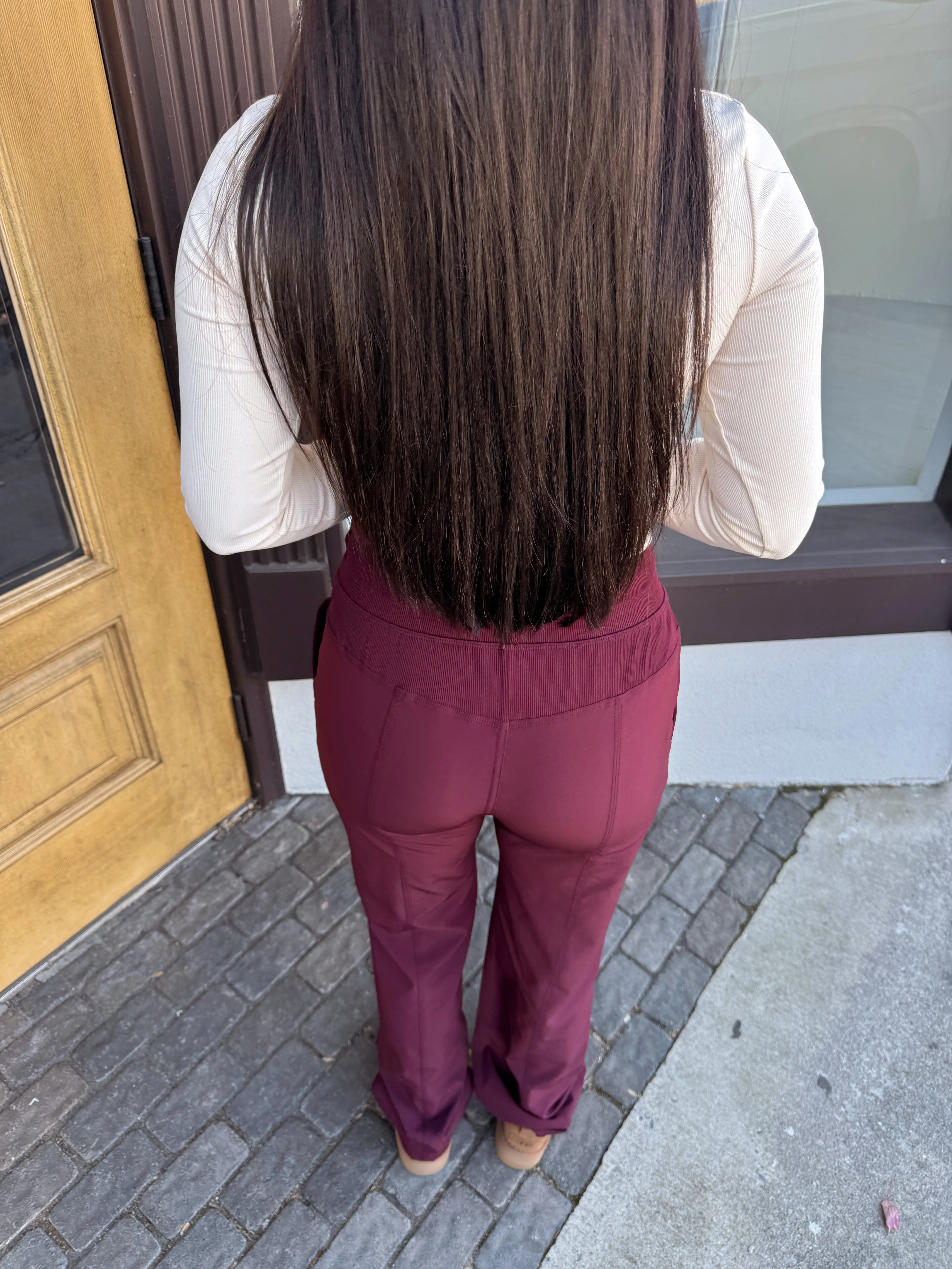 Maroon Studio Pants