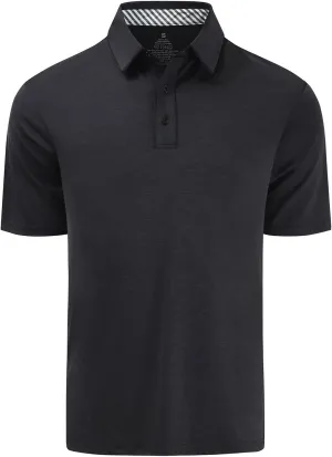 Men's Quick Dry Golf Polo Shirt Moisture Wicking Performance Short Sleeve Athletic Golf Shirts for Men