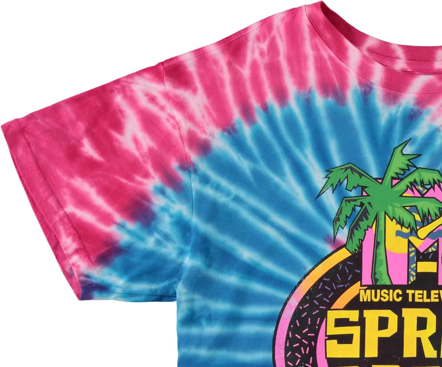 MTV Mens Tie Dye Shirt - #TBT Mens 1980's 1990's Music Television Clothing - Classic I Want My T-Shirt