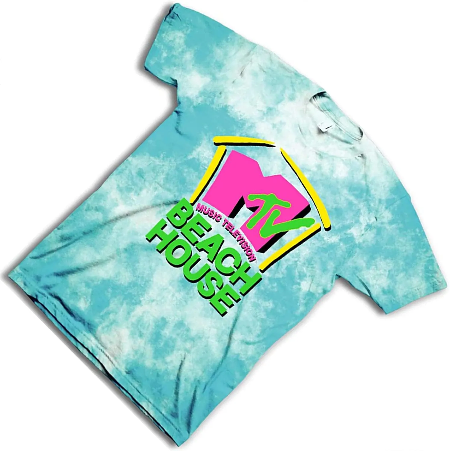 MTV Mens Tie Dye Shirt - #TBT Mens 1980's 1990's Music Television Clothing - Classic I Want My T-Shirt