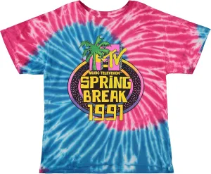 MTV Mens Tie Dye Shirt - #TBT Mens 1980's 1990's Music Television Clothing - Classic I Want My T-Shirt